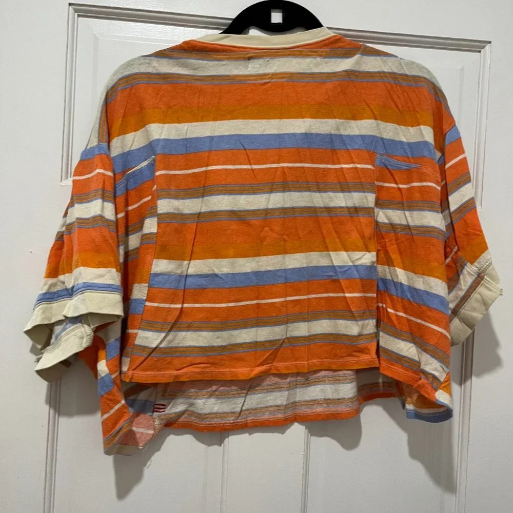 BDG Striped Cropped Shirt - Picture 2 of 2